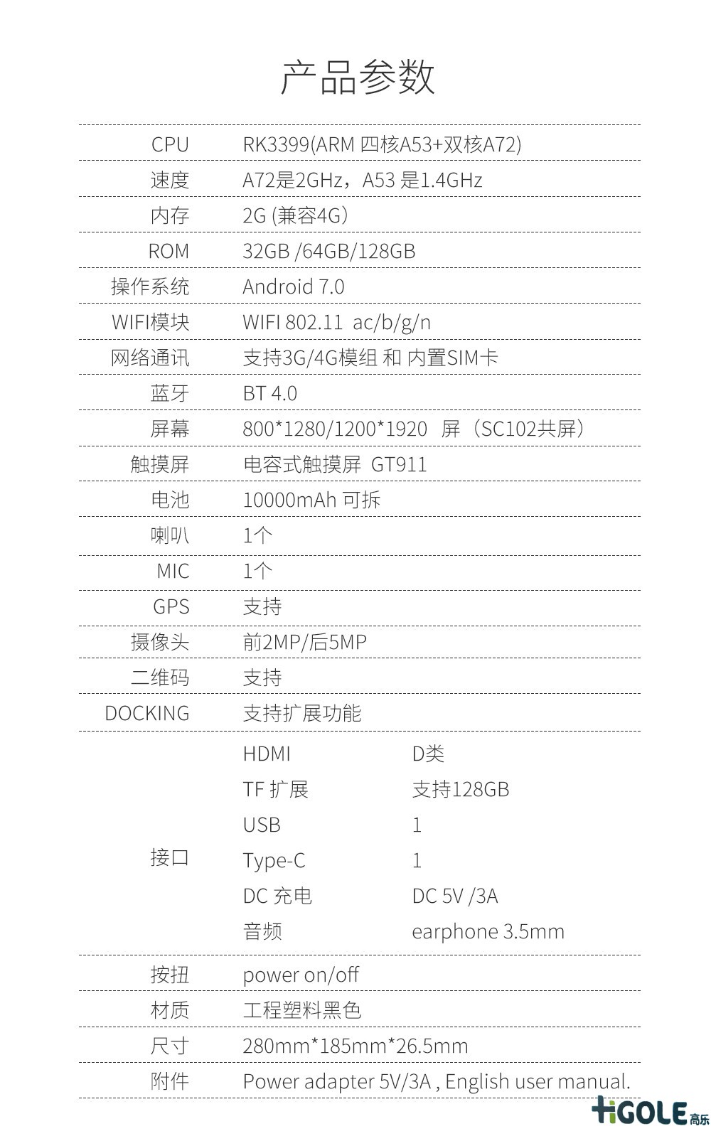 GPS/北斗導航三防平板電腦